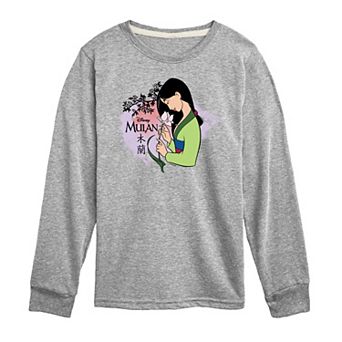 Disney's Mulan Boys 8-20 Blossoms Long Sleeve Graphic Tee