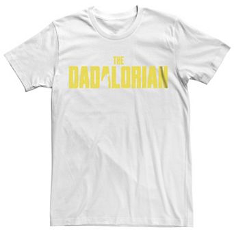 Men's Star Wars The Mandalorian Dadalorian Yellow Logo Graphic Tee