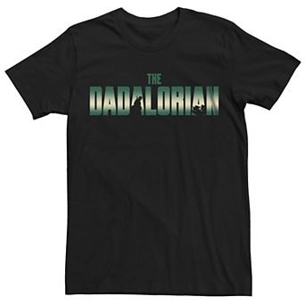 Men's Star Wars The Mandalorian Dadalorian Green Logo Graphic Tee