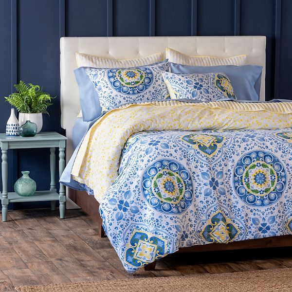 Martha Stewart Aria Cotton 3Piece Duvet Cover Set