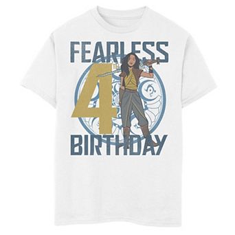 Disney's Raya and The Last Dragon Boys Fearless 4th Birthday Tee