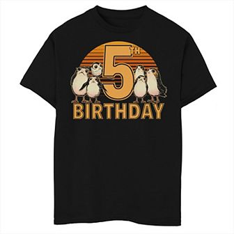 Disney's Star Wars: The Last Jedi Boys Retro Porg 5th Birthday Tee