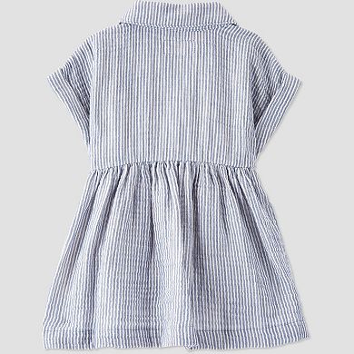 Baby Girl Little Planet by Carter's Organic Cotton Striped Button-Front Dress