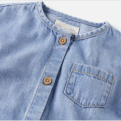 Baby Boy Little Planet by Carter's Organic Cotton Chambray Jumpsuit