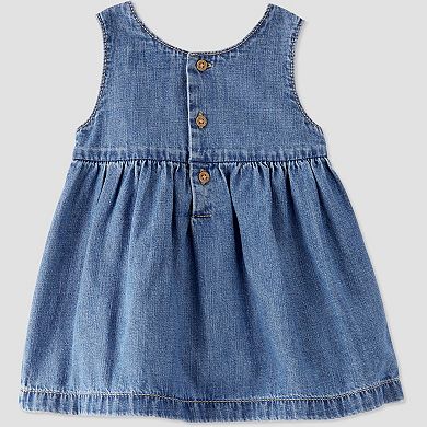 Baby Girl Little Planet by Carter's Organic Cotton Chambray Picnic Dress
