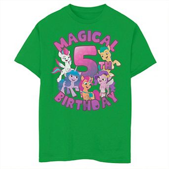 Boys 8-20 My Little Pony A New Generation Magical 5th Birthday Tee