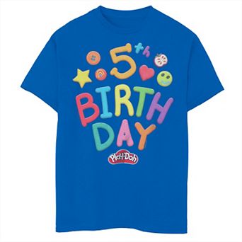 Boys 8-20 Play-Doh 5th Birthday Crafts Tee