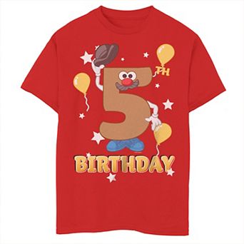 Boys 8-20 Mr. Potato Head 5th Birthday Tee