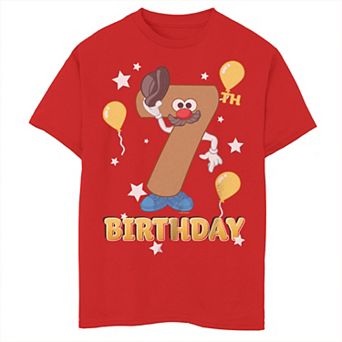 Boys 8-20 Mr. Potato Head 7th Birthday Tee