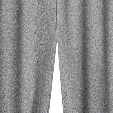 Sun Zero 2-pack Doyer 100% Blackout Magnetic Closure Back Tab Curtain Panels