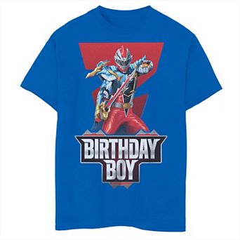 Boys 8-20 Power Rangers Dino Fury Red Birthday Boy Tee