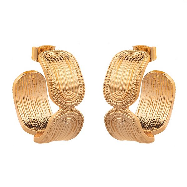 Sonoma Goods For Life® Textured 3 Part Hoop Earrings