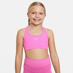 Nike Pro Big Kids' (Girls') Sports Bra White (as1, Alpha, m, Regular)