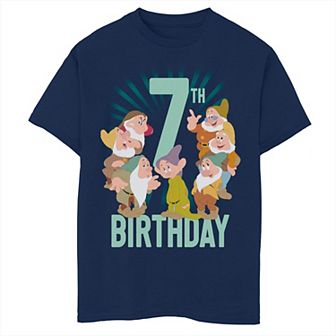Disney's Snow White & The Seven Dwarfs Boys 8-20 7th Birthday Portrait Husky Tee