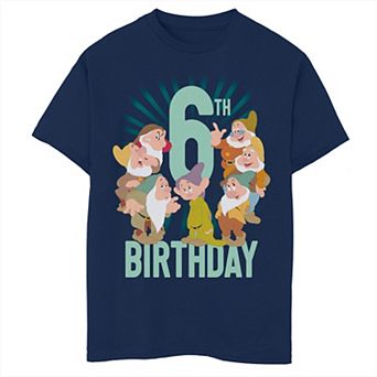 Disney's Snow White & The Seven Dwarfs Boys 8-20 6th Birthday Portrait Husky Tee