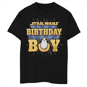 Boys 8-20 Star Wars Porg Birthday Boy Husky Tee
