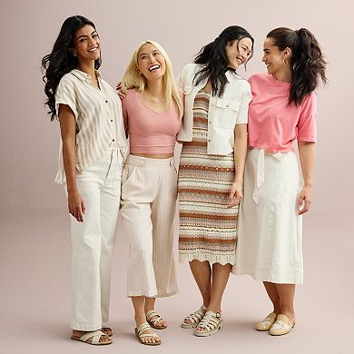 Petite Sonoma Goods For Life® Utility Wide-Leg Pants