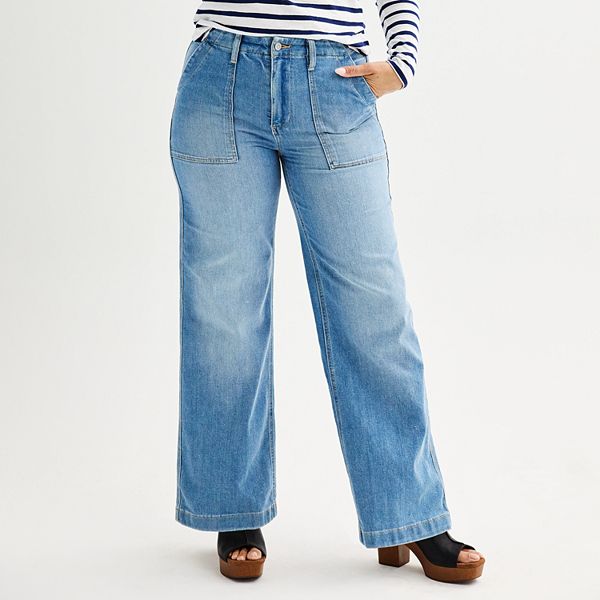 Women's Sonoma Goods For Life Utility Wide-Leg Jeans