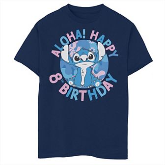 Disney's Lilo & Stitch Boys 8-20 Aloha Happy 8th Birthday Husky Tee