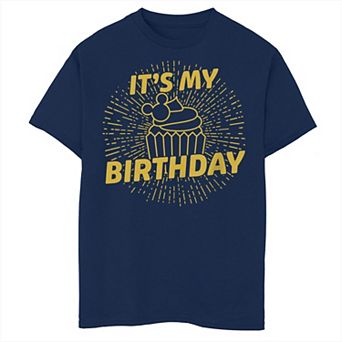 Disney's Mickey Mouse Boys 8-20 Classic It's My Birthday Cupcake Husky Tee