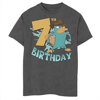 Disney's Phineas & Ferb Boys 8-20 Perry 7th Birthday Husky Tee