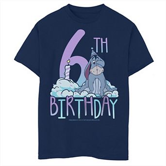 Disney's Winnie The Pooh Boys 8-20 6th Birthday With Eeyore Husky Tee