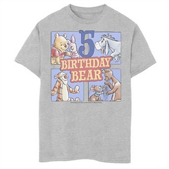Disney's Winnie The Pooh Boys 8-20 5th Birthday With Pooh Bear & Friends Husky Tee