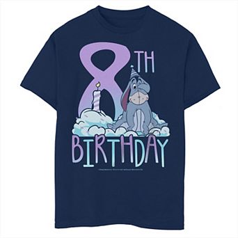 Disney's Winnie The Pooh Boys 8-20 8th Birthday With Eeyore Husky Tee