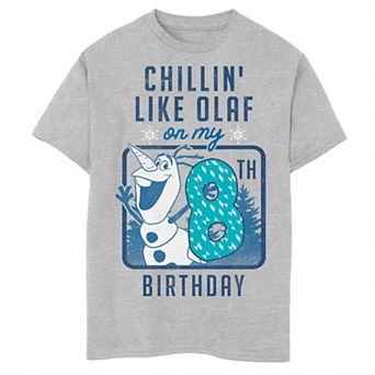 Disney's Frozen Boys 8-20 Chillin' Like Olaf On My 8th Birthday Husky Tee
