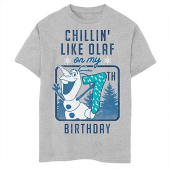Disney's Frozen Boys 8-20 Chillin' Like Olaf On My 7th Birthday Husky Tee