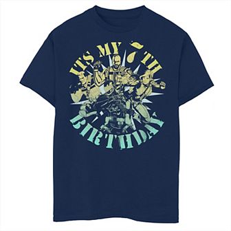 Boys 8-20 G.I. Joe It's My 7th Birthday Group Shot Husky Tee