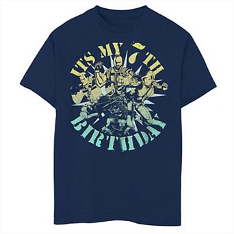 Boys 8-20 G.I. Joe It's My 7th Birthday Group Shot Husky Tee