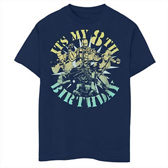 Boys 8-20 G.I. Joe It's My 8th Birthday Group Shot Husky Tee