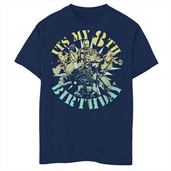 Boys 8-20 G.I. Joe It's My 8th Birthday Group Shot Husky Tee