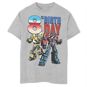 Boys 8-20 Transformers Bumblebee Optimus Prime 8th Birthday Husky Tee
