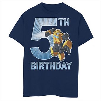 Boys 8-20 Transformers 5th Birthday Husky Tee