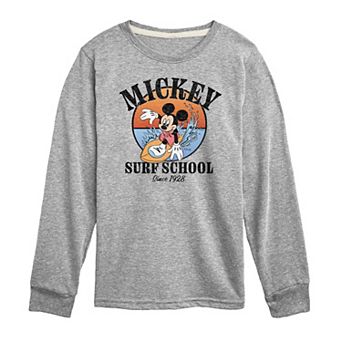 Disney's Mickey Mouse Boys 8-20 Surf School Long Sleeve Graphic Tee