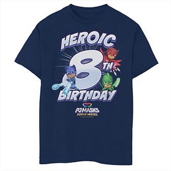 Boys PJ Masks Power Heroes Heroic 8th Birthday Graphic Tee