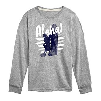 Disney's Mickey Mouse Boys 8-20 Aloha Long Sleeve Graphic Tee
