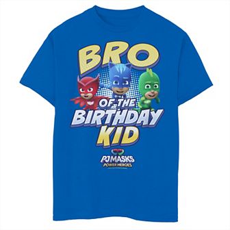 Boys PJ Masks Power Heroes Bro of the Birthday Kid Graphic Tee
