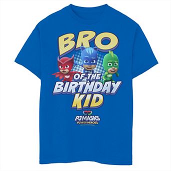 Boys PJ Masks Power Heroes Bro of the Birthday Kid Graphic Tee