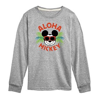 Disney's Mickey Mouse Boys 8-20 Aloha Long Sleeve Graphic Tee