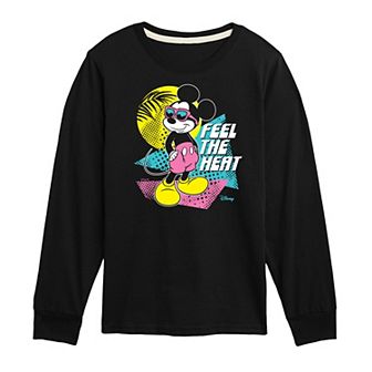 Disney's Mickey Mouse Boys 8-20 Feel The Heat Long Sleeve Graphic Tee