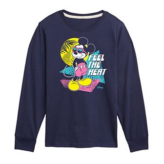 Disney's Mickey Mouse Boys 8-20 Feel The Heat Long Sleeve Graphic Tee