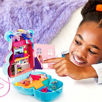 Polly Pocket Teddy Bear Glitter Purse Compact Playset