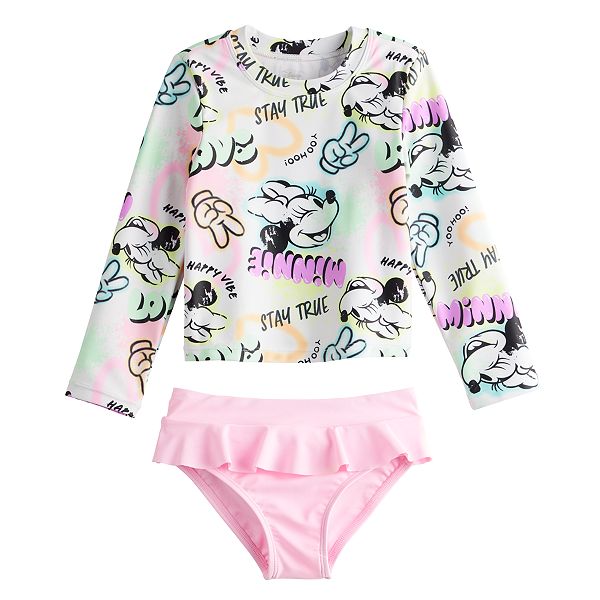 Disney's Minnie Mouse Baby & Toddler Girl Adaptive 2pc. Rashie Set by