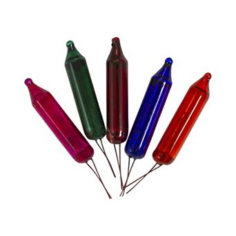 Pack of 5 Multi-Color Mini Christmas Replacement Bulbs 6 Volts