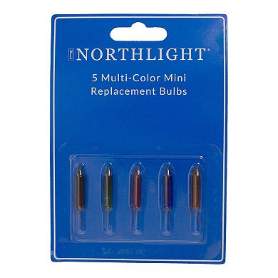 Pack of 5 Multi-Color Mini Christmas Replacement Bulbs 6 Volts