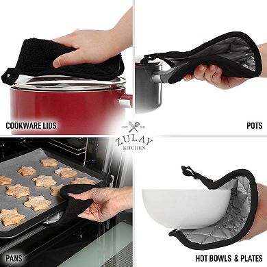 Zulay Kitchen 1-Pack Pot Holders for Kitchen Heat Resistant Cotton