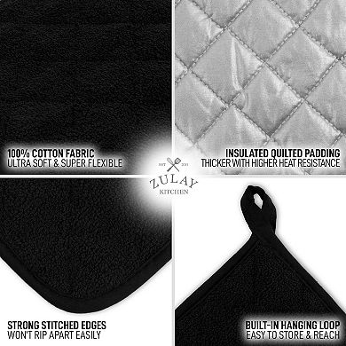 Zulay Kitchen 1-Pack Pot Holders for Kitchen Heat Resistant Cotton